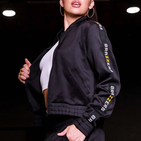 BRAZZERS Black Women's Track Jacket - Picture 1 of 4